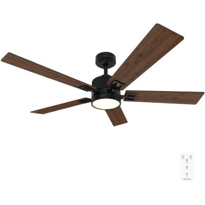 Cecotec Ventilatore da Soffitto con Luce EnergySilence Aero 552 Neo Black&Wood. 30W, Motore DC, Diametro 132 cm, 5 Pale, 3 Toni LED, Telecomando, Timer, 6 Velocità, 2 Modalità, Lampadina Non Inclusa Cecotec Ventilatore da Soffitto con Luce EnergySilence Aero 552 Neo Black&Wood. 30W, Motore DC, Diametro 132 cm, 5 Pale, 3 Toni LED, Telecomando, Timer, 6 Velocità, 2 Modalità, Lampadina Non Inclusa