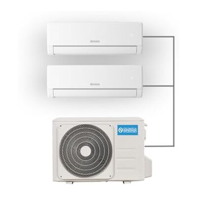 Olimpia Splendid , Aryal Dual 14 con Unità Interna Alyas S2, Climatizzatore 9.000+12.000 BTU/h Multisplit Inverter, tre stadi di Filtrazione, Gas R32, Classe A++, Wireless Control incluso Olimpia Splendid , Aryal Dual 14 con Unità Interna Alyas S2, Climatizzatore 9.000+12.000 BTU/h Multisplit Inverter, tre stadi di Filtrazione, Gas R32, Classe A++, Wireless Control incluso