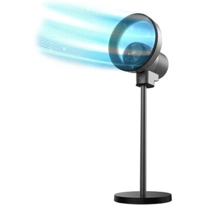 Cecotec TotalPure 2in1 MoonStyle Dark, ventola e purificatore d'aria, 35 W, tecnologia Bladeless, controllo Wi-Fi, display LED, oscillazione fino a 120°, timer. Cecotec TotalPure 2in1 MoonStyle Dark, ventola e purificatore d'aria, 35 W, tecnologia Bladeless, controllo Wi-Fi, display LED, oscillazione fino a 120°, timer.