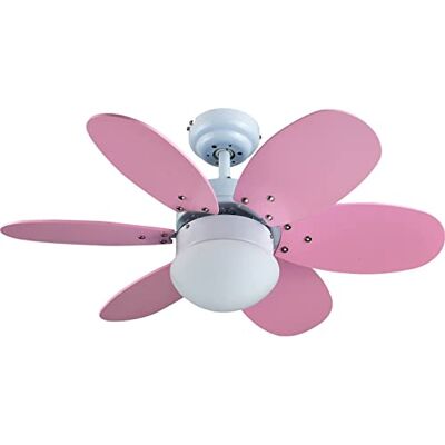 Bastilipo Aguadulce RC-Ventilatore da soffitto con telecomando-60 W e 75 cm Diametro-Luce LED, Rosa/Blu, 75 cm Bastilipo Aguadulce RC-Ventilatore da soffitto con telecomando-60 W e 75 cm Diametro-Luce LED, Rosa/Blu, 75 cm