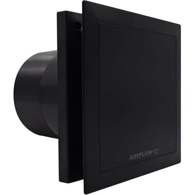 Airflow QT100HT Ventilatore Estrae Fumi per Bagno – Silenzioso a 25 dB, Efficiente Energetico 5W, Umidità Regolabile 60-90% RH, Due Velocità (21/25 l/s), Controllo Timer, IP45, Garanzia di 3 Anni Airflow QT100HT Ventilatore Estrae Fumi per Bagno – Silenzioso a 25 dB, Efficiente Energetico 5W, Umidità Regolabile 60-90% RH, Due Velocità (21/25 l/s), Controllo Timer, IP45, Garanzia di 3 Anni