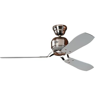 Hunter FAN Ventilatore da Soffitto Industrie II 132cm per Interni con Controllo a Parete, cromo spazzolato, 3 Pale Intercambiabili Color Teak e Color Grigio, Ideale per Estate e Inverno, Modello Hunter FAN Ventilatore da Soffitto Industrie II 132cm per Interni con Controllo a Parete, cromo spazzolato, 3 Pale Intercambiabili Color Teak e Color Grigio, Ideale per Estate e Inverno, Modello