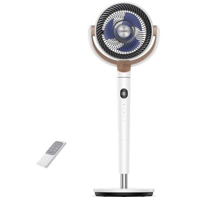 DREO ventilatore a piantana silenzioso 20 dB con oscillazione omnidirezionale 120°+120°, portata del vento fino a 26 m, flusso d’aria 1615 m³/h, altezza regolabile 94–107 cm, 3 modalità e 8 velocità. DREO ventilatore a piantana silenzioso 20 dB con oscillazione omnidirezionale 120°+120°, portata del vento fino a 26 m, flusso d’aria 1615 m³/h, altezza regolabile 94–107 cm, 3 modalità e 8 velocità.
