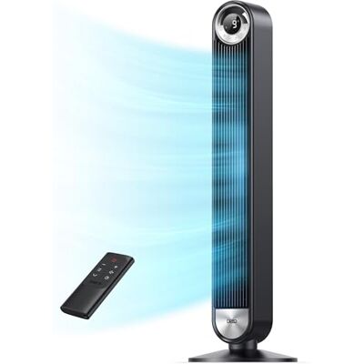 DREO Ventilatore a torre con telecomando, 90° ampio oscillante per camera da letto, 42 pollici, 6 velocità, 3+1 modalità, ampio display LED, controllo touch, timer 12h, silenzioso ventilatore da DREO Ventilatore a torre con telecomando, 90° ampio oscillante per camera da letto, 42 pollici, 6 velocità, 3+1 modalità, ampio display LED, controllo touch, timer 12h, silenzioso ventilatore da