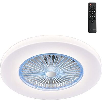 Wonderlamp Ventilatore da soffitto Plafoniera senza pale visibili LED, bianca, memoria accesa, Ponele, Wonderlamp Ventilatore da soffitto Plafoniera senza pale visibili LED, bianca, memoria accesa, Ponele,