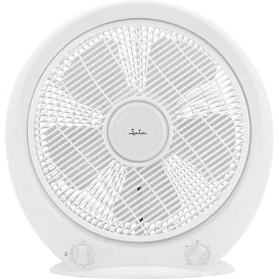Jata Ventilatore da Pavimento 40W 5 Pale 3 velocità. Timer 2 h. 30 cm di diametro. Spegnimento automatico. 2249,4 m3/h. 63,5 dB. Silenzioso. Altezza: 40 cm. Basso consumo energetico Jata Ventilatore da Pavimento 40W 5 Pale 3 velocità. Timer 2 h. 30 cm di diametro. Spegnimento automatico. 2249,4 m3/h. 63,5 dB. Silenzioso. Altezza: 40 cm. Basso consumo energetico