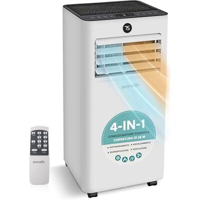 SereneLife Condizionatore Portatile, Climatizzatore Portatile, Pinguino Condizionatore 7000 BTU, 2,05 kW / 1,9 kW, 2050 W Raffreddamento / 1900 W Riscaldamento, Compatto con Display e Kit Finestra SereneLife Condizionatore Portatile, Climatizzatore Portatile, Pinguino Condizionatore 7000 BTU, 2,05 kW / 1,9 kW, 2050 W Raffreddamento / 1900 W Riscaldamento, Compatto con Display e Kit Finestra