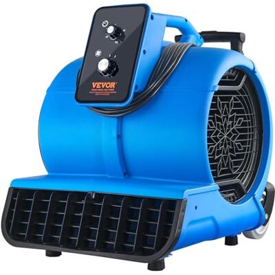 VEVOR Soffiatore da Pavimento 1400 Giri/min Ventilatore per Asciugatura Tappeti Portatile 113,26 m³/min con 3 Angoli di Soffio Temporizzatore 3 Impostazioni di Velocità per Domestico e Commerciale VEVOR Soffiatore da Pavimento 1400 Giri/min Ventilatore per Asciugatura Tappeti Portatile 113,26 m³/min con 3 Angoli di Soffio Temporizzatore 3 Impostazioni di Velocità per Domestico e Commerciale