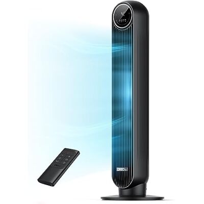 DREO 20dB Ventilatore a Torre 92 cm, Ventilatore a Colonna Silenzioso per la Camera da Letto, con Telecomando, Potente 7.6 m/s, 4 Modalità, 4 Velocità, Oscillazione a 90°, Timer da 1 a 8 ore, Display DREO 20dB Ventilatore a Torre 92 cm, Ventilatore a Colonna Silenzioso per la Camera da Letto, con Telecomando, Potente 7.6 m/s, 4 Modalità, 4 Velocità, Oscillazione a 90°, Timer da 1 a 8 ore, Display