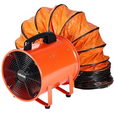 VEVOR Ventilatore Portatile, 300W Estrattore d'Aria Condotto Aspiratore Industriale 254 mm, Tubo Flessibile 10 m Volume d'Aria 1720 CFM (2922 m3/h) 2 Marce per Aspirare Polvere Fumo Impermeabile IP44 VEVOR Ventilatore Portatile, 300W Estrattore d'Aria Condotto Aspiratore Industriale 254 mm, Tubo Flessibile 10 m Volume d'Aria 1720 CFM (2922 m3/h) 2 Marce per Aspirare Polvere Fumo Impermeabile IP44