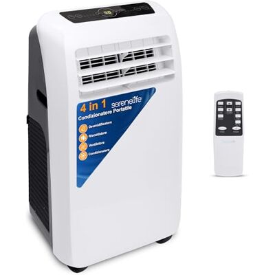 Climatizzatore Portatile 4-in-1 SereneLife SLACHT9EU - 9000 BTU/h - 42m² - A - Deumidificare+Riscaldare Climatizzatore Portatile 4-in-1 SereneLife SLACHT9EU - 9000 BTU/h - 42m² - A - Deumidificare+Riscaldare