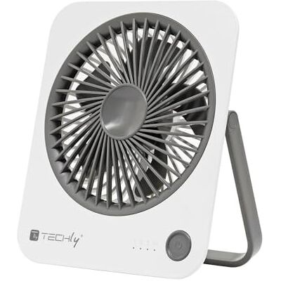 Techly 621666 Ventilatore da Scrivania Ultra Sottile Pieghevole e Portatile a 4 velocità Bianco Techly 621666 Ventilatore da Scrivania Ultra Sottile Pieghevole e Portatile a 4 velocità Bianco