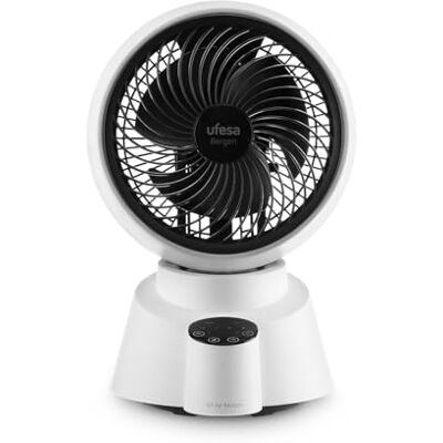 Ufesa Ventilatore da Tavolo Bergen, 40W, con Tecnologia 3D di Circolazione dell’Aria, 6 Velocità, Oscillazione 60º/90º, Telecomando, Timer 7,5 h, Pannello di Controllo Luminoso, Ultrasilenzioso Ufesa Ventilatore da Tavolo Bergen, 40W, con Tecnologia 3D di Circolazione dell’Aria, 6 Velocità, Oscillazione 60º/90º, Telecomando, Timer 7,5 h, Pannello di Controllo Luminoso, Ultrasilenzioso