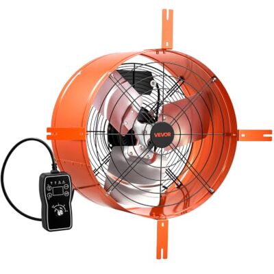 VEVOR Ventilatore Timpano 40,6cm 1945CFM Robusto Acciaio Carbonio Arancione Aspiratore per Sottotetto 1945 CFM con Termostato, Struttura in Acciaio al Carbonio per Casa, Garage, Magazzino e Officina VEVOR Ventilatore Timpano 40,6cm 1945CFM Robusto Acciaio Carbonio Arancione Aspiratore per Sottotetto 1945 CFM con Termostato, Struttura in Acciaio al Carbonio per Casa, Garage, Magazzino e Officina