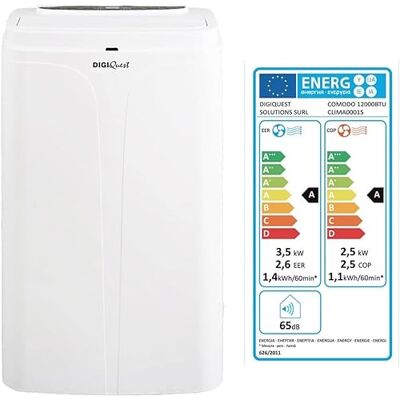 DIGIQUEST - CLIMA00015 - 12000 fg/h - 26 m² - Condizionatore DIGIQUEST - CLIMA00015 - 12000 fg/h - 26 m² - Condizionatore