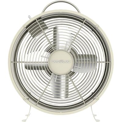 Cecotec Ventilatore Da Tavolo EnergySilence 400 RetroDesk Beige. 25 W di potenza, 8 pollici, 4 pale aerodinamiche, design minimalista, 2 velocità, base robusta e stabile Cecotec Ventilatore Da Tavolo EnergySilence 400 RetroDesk Beige. 25 W di potenza, 8 pollici, 4 pale aerodinamiche, design minimalista, 2 velocità, base robusta e stabile