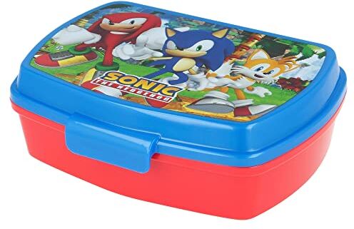 Stor Sandwich box bambini Sega Sonic in plastica, senza BPA, lavabile e riutilizzabile, non adatta al microonde e alla lavastoviglie