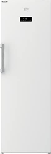 Beko Frigorifero autoportante, senza gelo, display multifunzione, 8 scomparti per congelatore, con frontale trasparente, di cui 6 cassetti congelatore, colore: Bianco