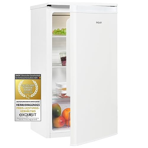 Exquisit Frigorifero KS85-V-091E   frigorifero senza congelatore autoportante, volume 75 l, controllo della temperatura, fermata della porta sostituibile, larghezza 45 cm