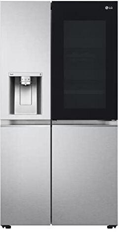 LG side-by-side fridge with fixed water connection   InstaView