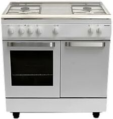 Tecnogas Arkè D832WS, Cucina libera installazione, Larghezza 80 cm, Profondità 50 cm, Forno a Gas Statico, Piano cottura Gas 4 fuochi, Vano portabombola