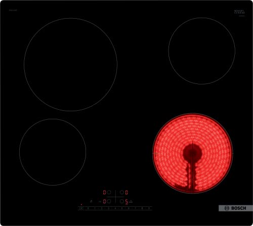 Bosch Tavolo elettrico serie 6, 4 camini, 60 cm, 6900 W, colore: Nero
