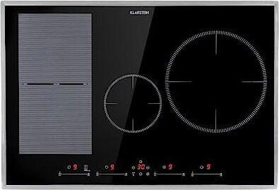 KLARSTEIN Piastra Induzione 4 Fuochi, Piano Cottura Induzione 7500W, Piano Cottura Induzione a 4 Fuochi Integrata con Controllo Touch, Fornello a Induzione, Piastra ad Induzione Professionale 4 Zone