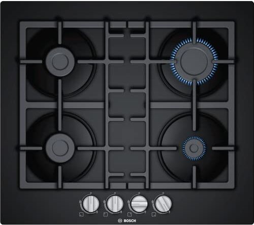 Bosch Serie 4  hob Black Built-in 60 cm Gas 4 zone(s)