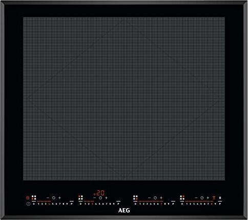 AEG IKE64683FB Piano cottura autosufficiente/induzione/serie 8000 con TotalFlex/Hob²Hood / 60 cm/design sfaccettato / 4 zone di cottura/funzione di alimentazione/sicurezza per bambini