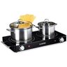 KLARSTEIN Piastra Elettrica Per Cucinare a 2 Fuochi, Fornello Elettrico Infrarossi 3W, Fornello Elettrico a 2 Piastre Moderno Touch Control, Fornello Elettrico Portatile Infrarossi Professionale