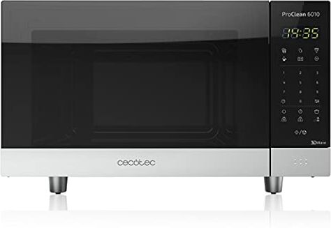 Cecotec Forno a Microonde nero ProClean 800 W, 23 litri, Rivestimento Ready2Clean per una migliore pulizia, pannello di controllo e tecnologia 3DWave, controllo touch, acciaio inossidabile