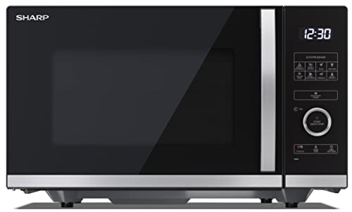 Sharp Forno a microonde 900 W, 10 livelli di potenza, funzione scongelamento, dimensioni: 490 x 288 x 395 cm, colore: Nero