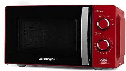 Orbegozo MI 2121 Forno a microonde, capacità 20l, 6 livelli di potenza, timer, programma di scongelamento, 700 W, colore rosso