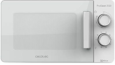 Cecotec Forno a Microonde con Grill ProClean 3120 da 20L, 700 W, 6 livelli, rivestimento Ready2Clean per una migliore pulizia, tecnologia 3DWave, design della porta FullWhite e dettagli in metallo