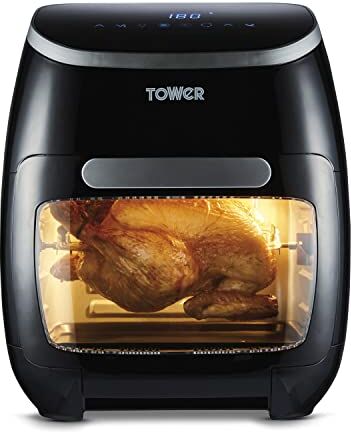 meross Tower T17039 Forno ad Aria/Friggitrice ad Aria Digitale Xpress 5-in-1, Air Fryer con Circolazione Rapida dell'Aria, Friggitrice Aria/Fornetto con Timer 60 Minuti, 11L, 2000W, Nero