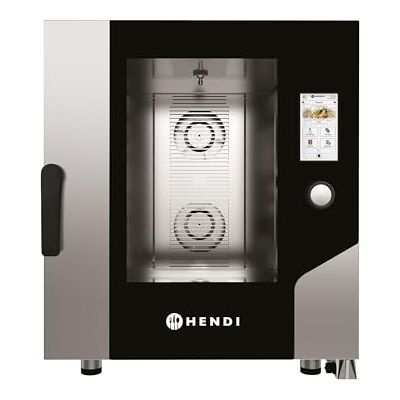HENDI Forno combinato a vapore con touchscreen, sistema di lavaggio automatico, 7x GN 1/1, 5 velocità di ventola, 30–270°C, 400V, 11,4kW, 730x784x(H)850mm, inox HENDI Forno combinato a vapore con touchscreen, sistema di lavaggio automatico, 7x GN 1/1, 5 velocità di ventola, 30–270°C, 400V, 11,4kW, 730x784x(H)850mm, inox