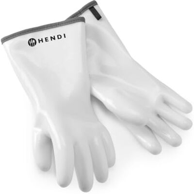 HENDI 1 paio di guanti da forno con rivestimento in silicone, impermeabili Resistenti a temperature fino a 350 °C, resistenti al calore, guanti da cucina, guanti in silicone, lunghezza 380 mm HENDI 1 paio di guanti da forno con rivestimento in silicone, impermeabili Resistenti a temperature fino a 350 °C, resistenti al calore, guanti da cucina, guanti in silicone, lunghezza 380 mm