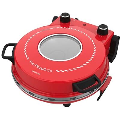 Cecotec Forno Elettrico per Pizze Pizza Maker Fun Pizza&Co Mamma Mia Window+. 1200W, Temp. di 15min, Cuoce fino a 400ºC, Termostato Regolabile, Cottura Uniforme, Piastre Pietra, Indicatore Luminoso Cecotec Forno Elettrico per Pizze Pizza Maker Fun Pizza&Co Mamma Mia Window+. 1200W, Temp. di 15min, Cuoce fino a 400ºC, Termostato Regolabile, Cottura Uniforme, Piastre Pietra, Indicatore Luminoso