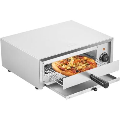 VEVOR Forno Elettrico per Pizza da Banco 12 Pollici 1500 W, Intervallo Temperatura 50-350 ℃, Struttura in Acciaio Inossidabile Vassoio Briciole Facile da Pulire, Adatto per Uso Commerciale Domestico VEVOR Forno Elettrico per Pizza da Banco 12 Pollici 1500 W, Intervallo Temperatura 50-350 ℃, Struttura in Acciaio Inossidabile Vassoio Briciole Facile da Pulire, Adatto per Uso Commerciale Domestico