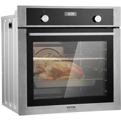 VEVOR Forno da Parete Singola, Forno Elettrico da Incasso con 9 Funzioni di Cottura, Forno Elettrico a Parete, Riscaldamento max. 200°C, Forno Elettrico da 3550W Griglia Teglia da Forno, Cucina VEVOR Forno da Parete Singola, Forno Elettrico da Incasso con 9 Funzioni di Cottura, Forno Elettrico a Parete, Riscaldamento max. 200°C, Forno Elettrico da 3550W Griglia Teglia da Forno, Cucina
