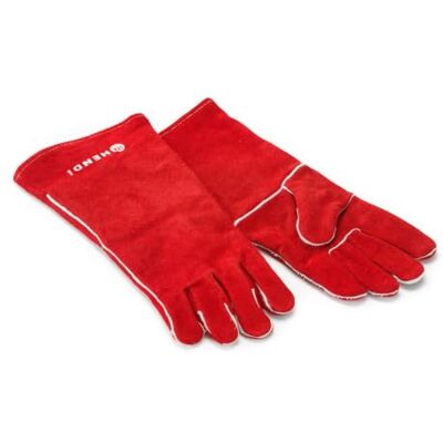 HENDI Guanti da barbecue, 1 paio, resistenti a temperature fino a 100 °C Guanti extra lunghi resistenti al calore, guanti da cucina, guanti da forno, guanti in pelle, lunghezza 410 mm, pelle bovina HENDI Guanti da barbecue, 1 paio, resistenti a temperature fino a 100 °C Guanti extra lunghi resistenti al calore, guanti da cucina, guanti da forno, guanti in pelle, lunghezza 410 mm, pelle bovina