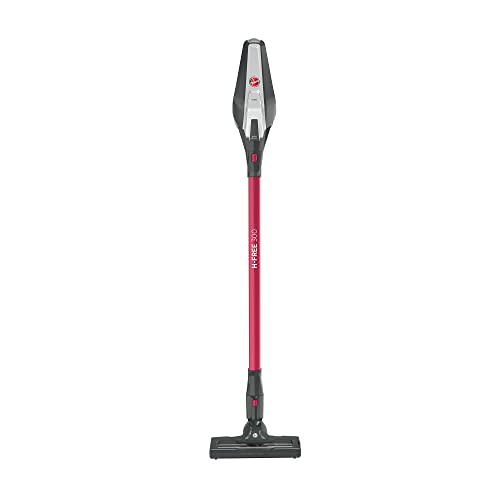 Hoover H-FREE 300 HF322HM 011 Scopa Elettrica, Senza Fili, 240W, 0,7 L, Ciclonica, Autonomia 40 Minuti, Doppia Luce Led, Rosso