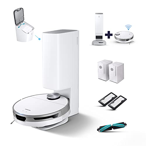 Samsung Jet™ Bot+ , Aspirapolvere Robot senza fili, con Clean Station, Sensore LiDAR, comandi vocali & app, Bianco
