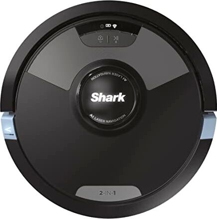 Shark AI Ultra 2-in-1, Aspirapolvere Robot e Mocio Lavaggio Sonico, Anti Hair Wrap, Tappeti e Pavimenti, Autonomia 110 Minuti, Controlli Manuali e via App, Nero,