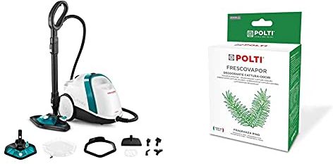 Polti Vaporetto Smart 100_T Pulitore a Vapore, Autonomia illimitata con Ricarica Continua, Caldaia ad alta Pressione 4 Bar & PAEU0285 Frescovapor Deodorante Cattura Odori per Vaporetto