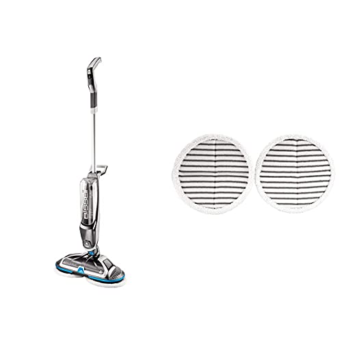 Bissell 2240N SpinWave Cordless, Lavapavimenti Elettrico ad Azione Rotante con Spray Integrato, Sistema di Pulizia per Pavimenti Duri + Dischi per Spinwave Ruvidi, Tessuto Morbido