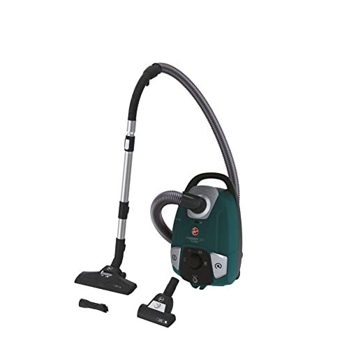 Hoover H-ENERGY 300 HE330ALG 011 Aspirapolvere Con Sacco, Con Filo, 850W, Capacità 3,5 L, Spazzola All Floors e Mini Turbo, Raggio Azione 9,5m, Verde