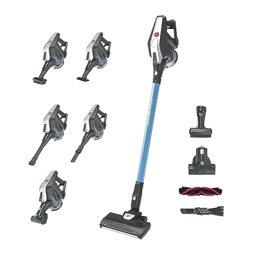 Hoover HF300 HF322TP 011 Aspirapolvere Senza Filo, 240W, 0,7 L, Autonomia 40 minuti, Ciclonico, Spazzola Antigroviglio, Mini Turbo Spazzola, Blu