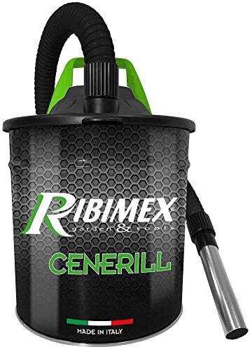 Ribimex Aspiracenere elettrico con Maniglia per il trasporto, Cenerill, 18 L, 1000 W PRCEN001, colori assortiti