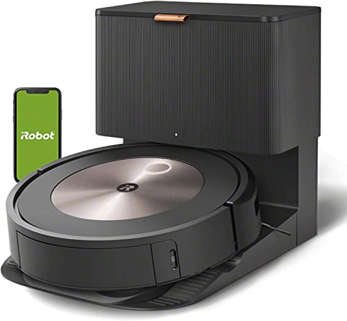 Irobot Roomba J7+, Robot Aspirapolvere Wi-Fi, Svuotamento Automatico, Mappatura Intelligente, Rilevamento Ostacoli, 2 Spazzole Multi-Superficie, Programmabile con App e Assistente Vocale, Bronzo